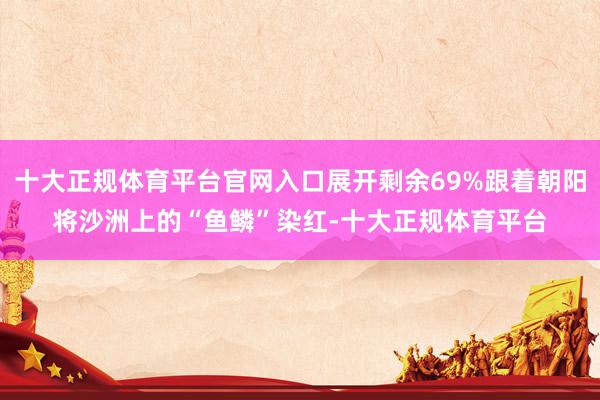 十大正规体育平台官网入口展开剩余69%跟着朝阳将沙洲上的“鱼鳞”染红-十大正规体育平台
