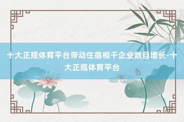 十大正规体育平台带动住宿相干企业数目增长-十大正规体育平台