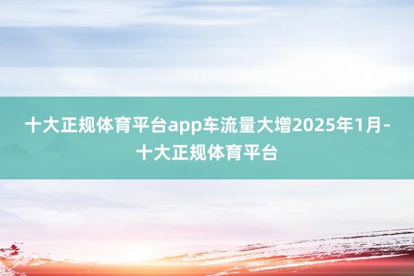十大正规体育平台app车流量大增2025年1月-十大正规体育平台