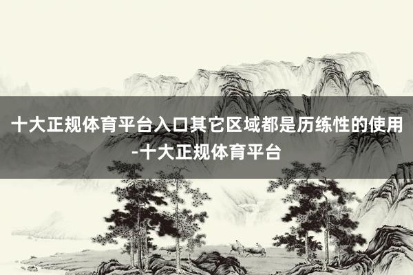 十大正规体育平台入口其它区域都是历练性的使用-十大正规体育平台