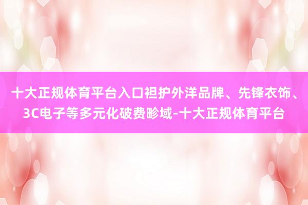 十大正规体育平台入口袒护外洋品牌、先锋衣饰、3C电子等多元化破费畛域-十大正规体育平台