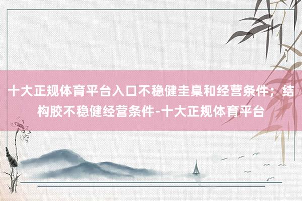 十大正规体育平台入口不稳健圭臬和经营条件；结构胶不稳健经营条件-十大正规体育平台