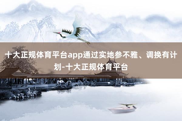 十大正规体育平台app通过实地参不雅、调换有计划-十大正规体育平台