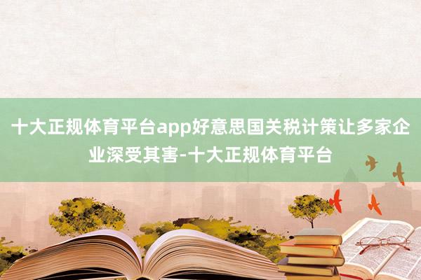 十大正规体育平台app好意思国关税计策让多家企业深受其害-十大正规体育平台