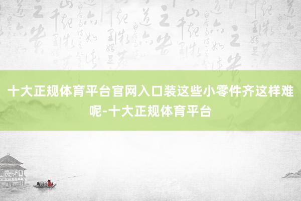 十大正规体育平台官网入口装这些小零件齐这样难呢-十大正规体育平台
