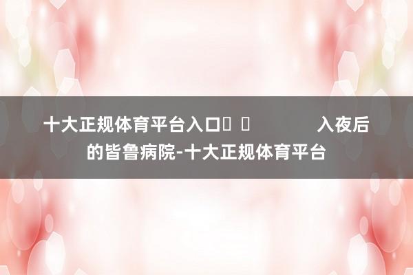 十大正规体育平台入口 入夜后的皆鲁病院-十大正规体育平台